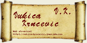 Vukica Krnčević vizit kartica